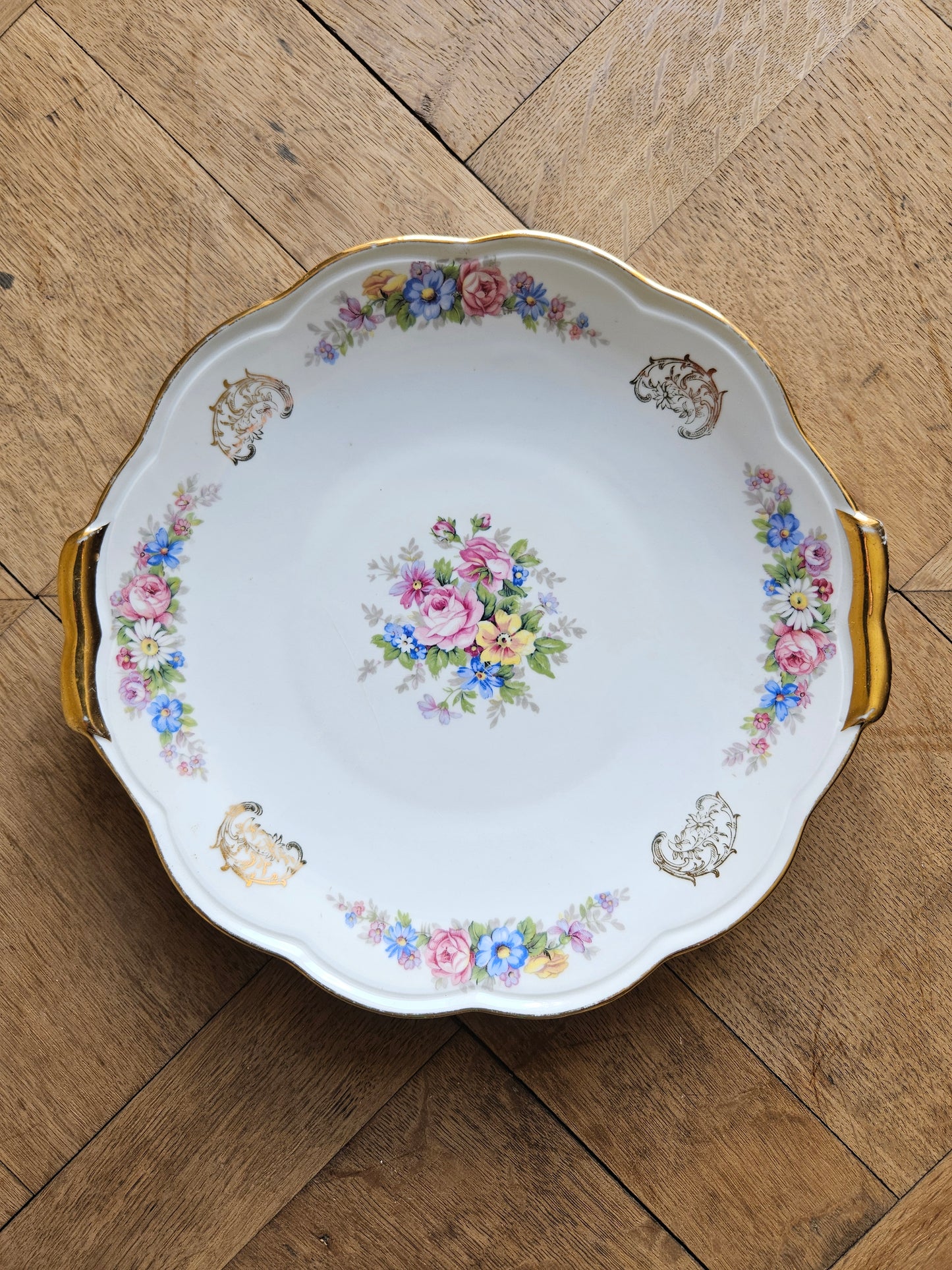 Plat à tarte ancien porcelaine S.F.P Foëcy