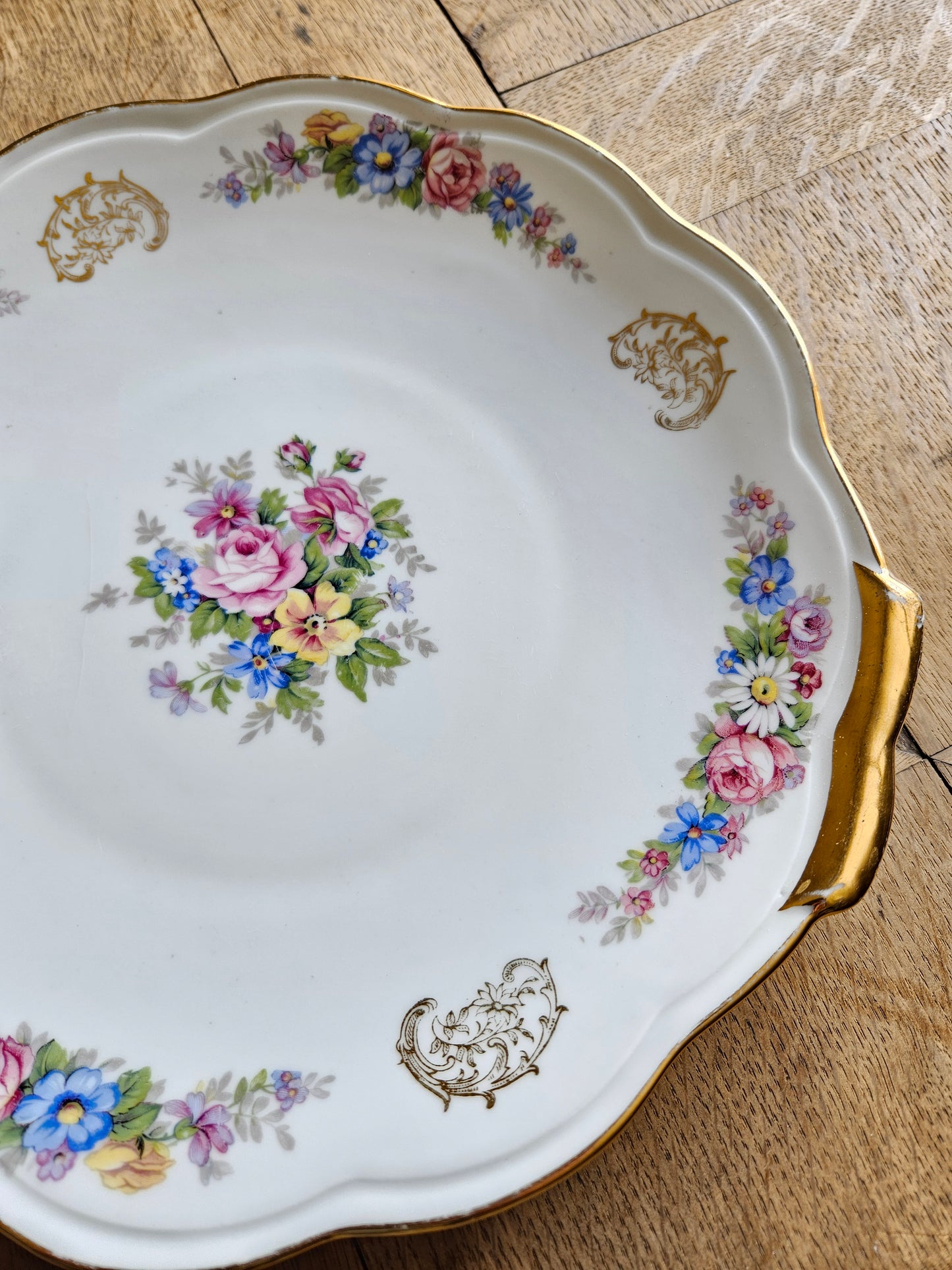 Plat à tarte ancien porcelaine S.F.P Foëcy