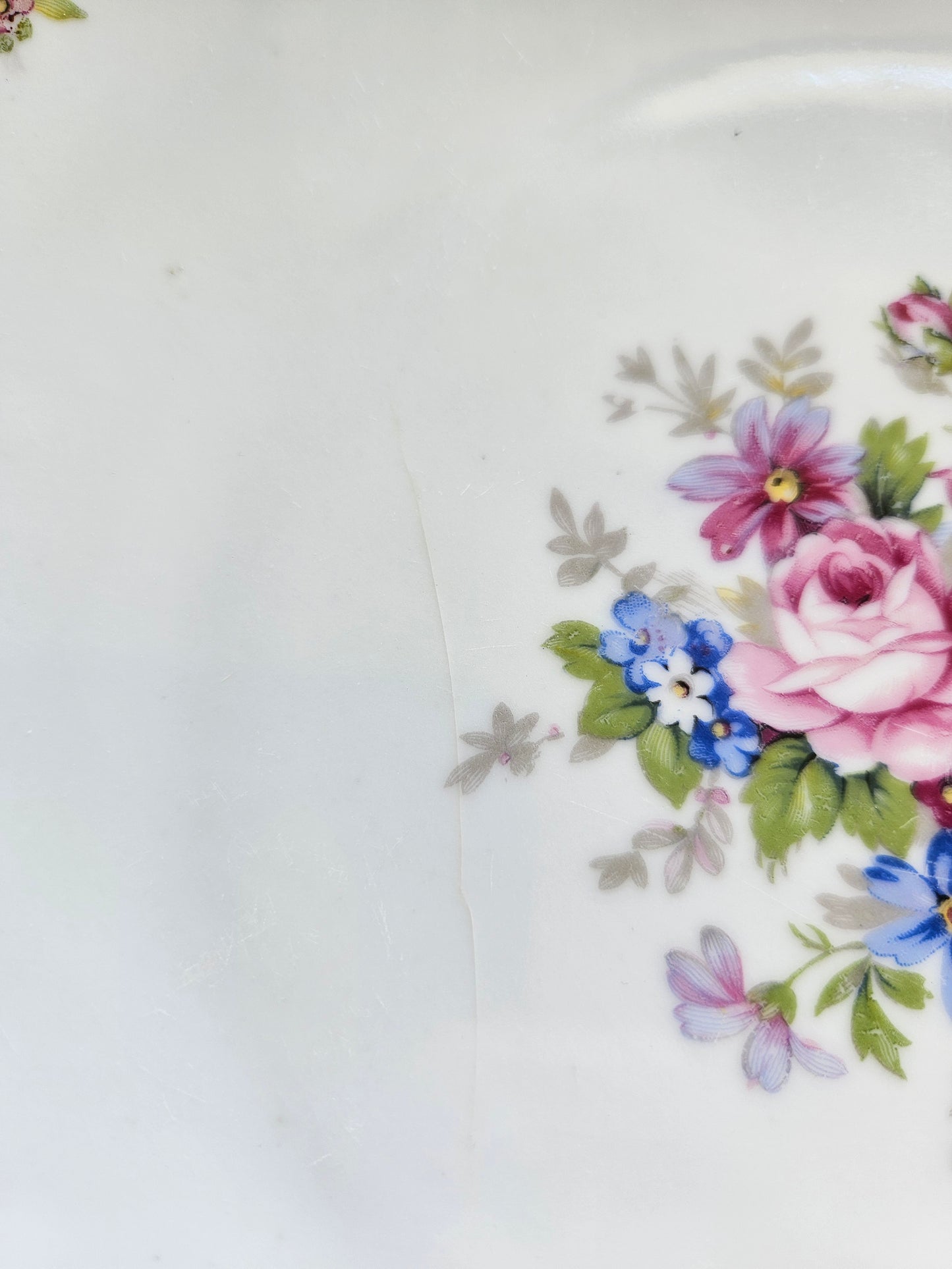 Plat à tarte ancien porcelaine S.F.P Foëcy