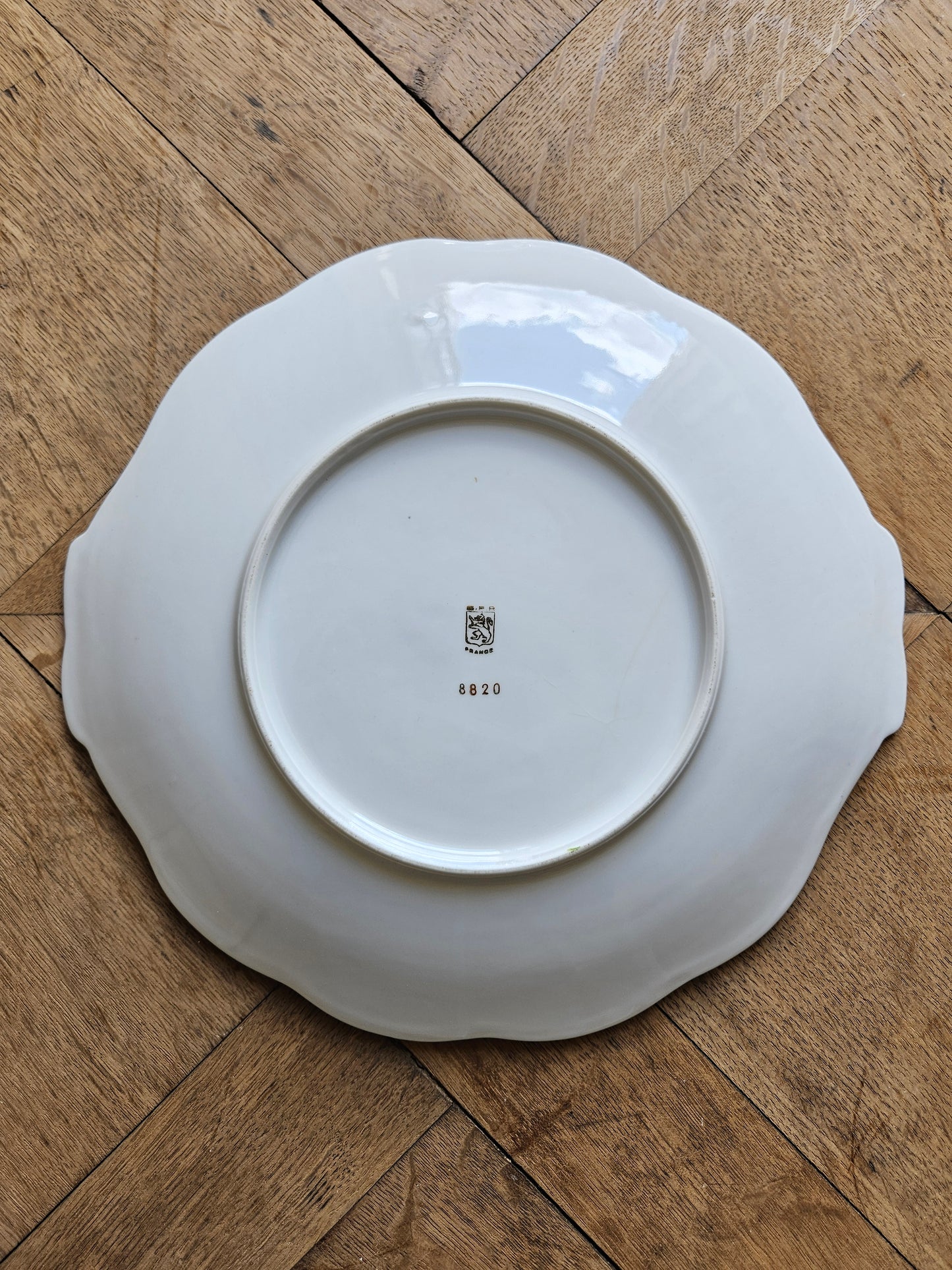 Plat à tarte ancien porcelaine S.F.P Foëcy