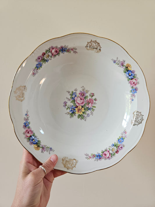 Plat creux ancien porcelaine S.F.P Foëcy