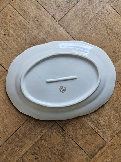 Plat ovale ancien porcelaine S.F.P Foëcy