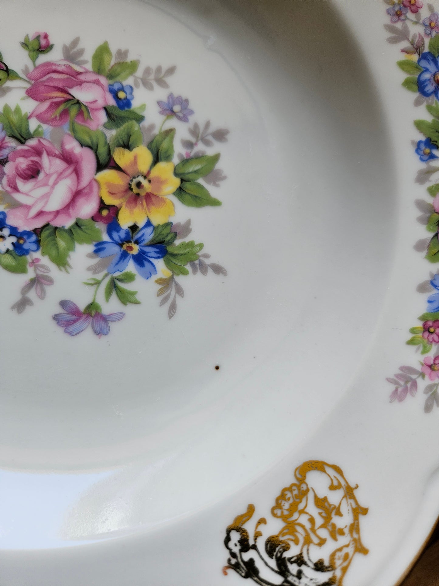 Assiettes creuses anciennes porcelaine S.F.P Foëcy