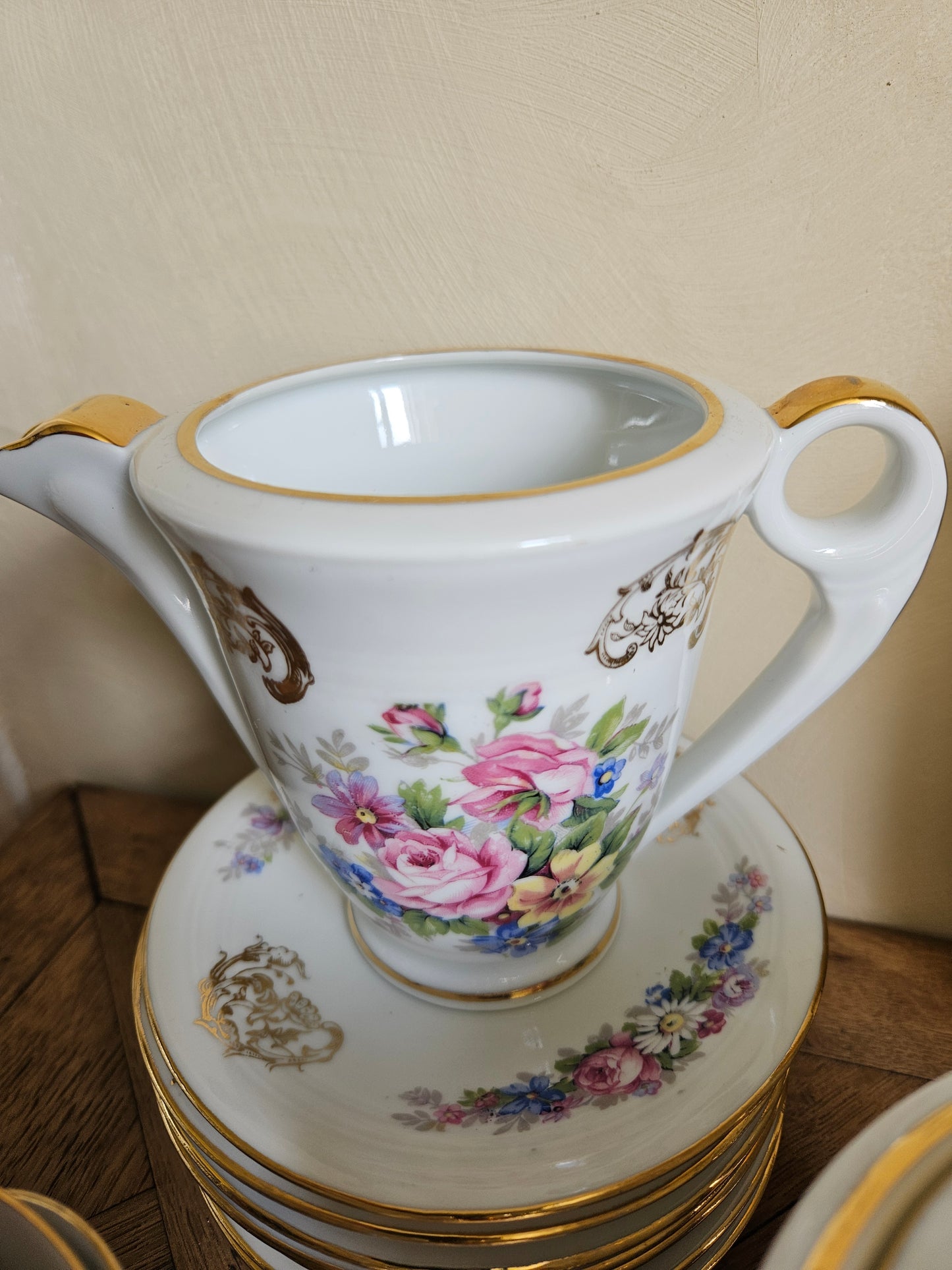 Service à café ancien porcelaine S.F.P Foëcy