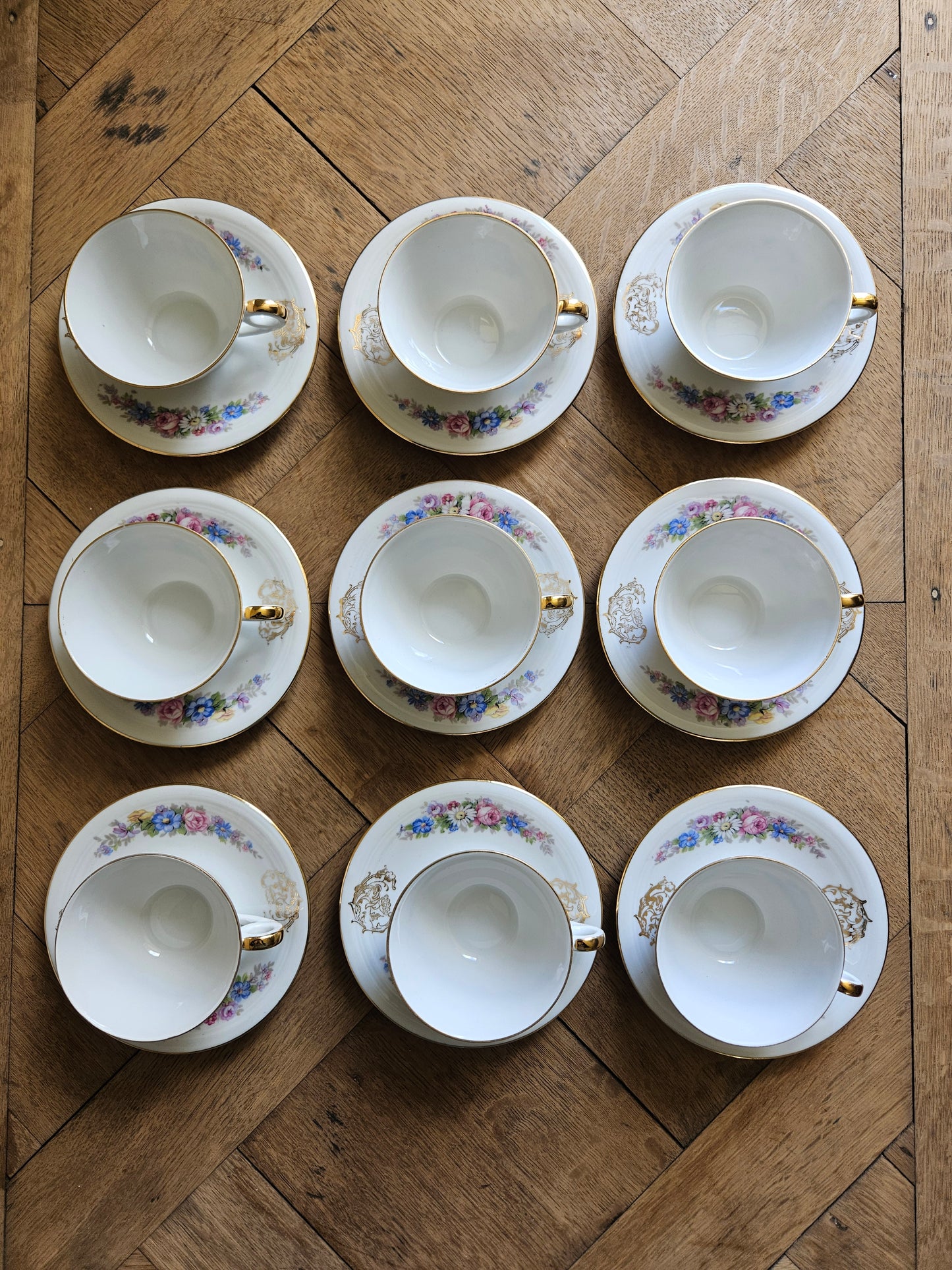 Service à café ancien porcelaine S.F.P Foëcy