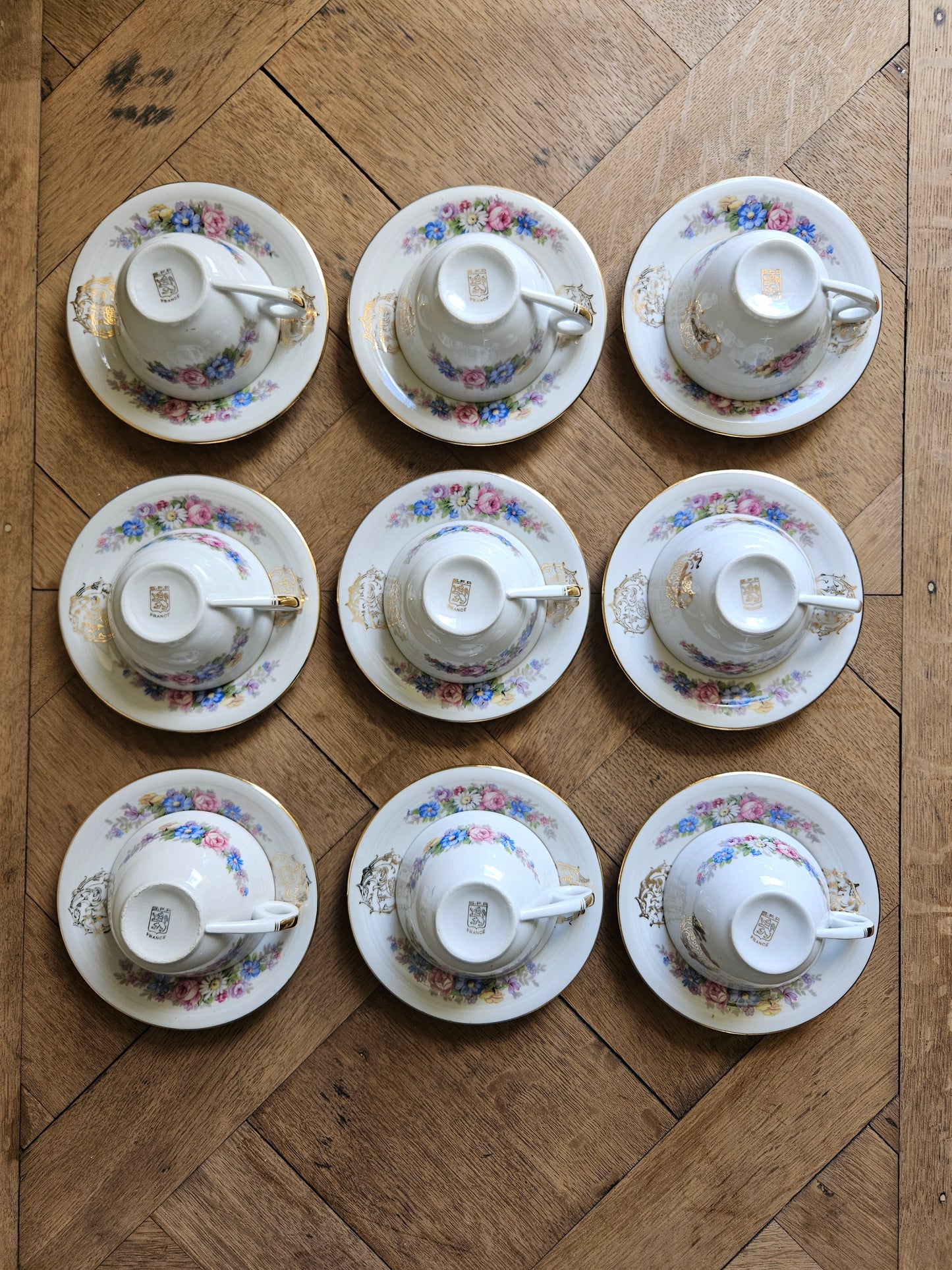 Service à café ancien porcelaine S.F.P Foëcy
