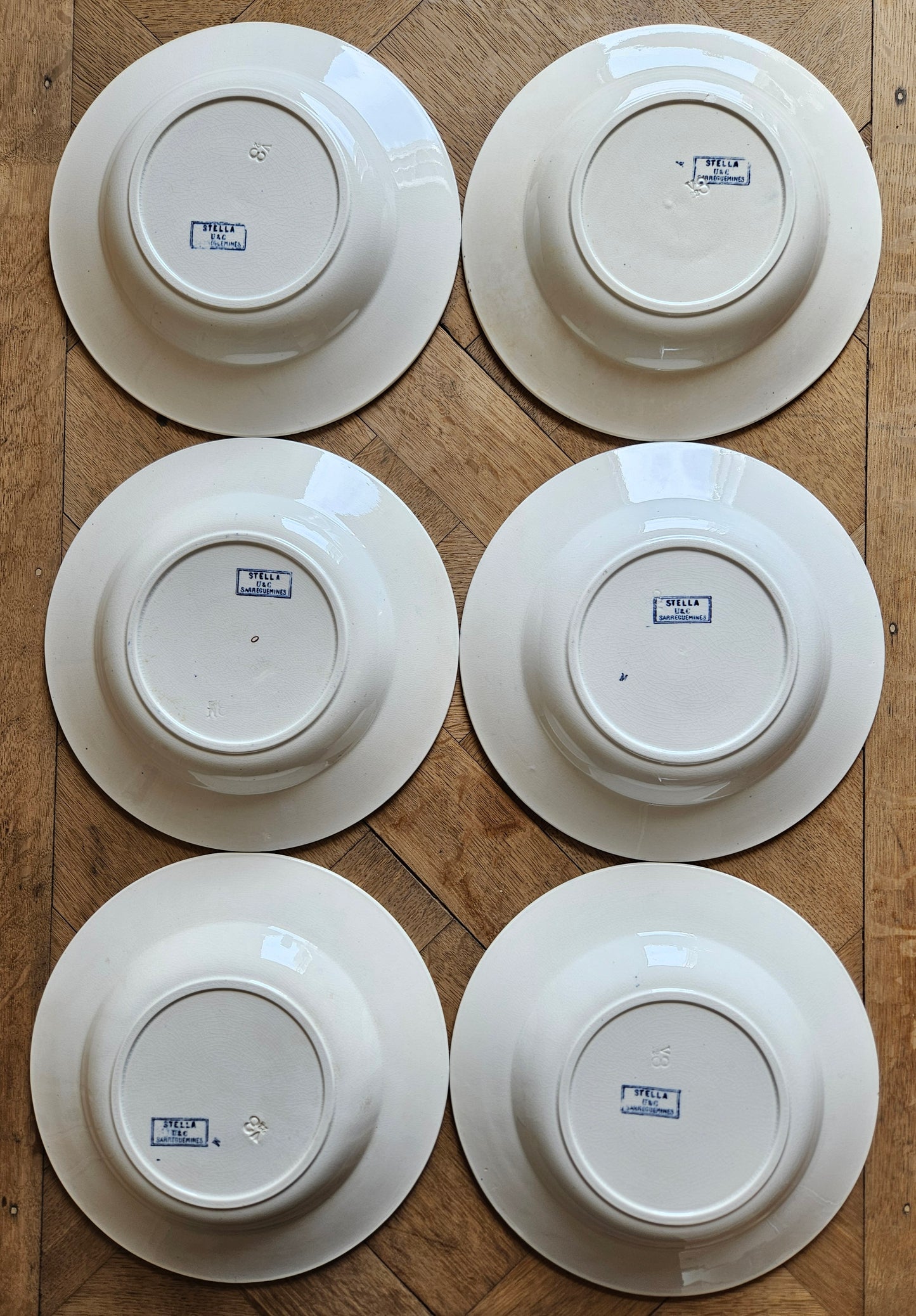 Assiettes creuses U&C Sarreguemines, Stella