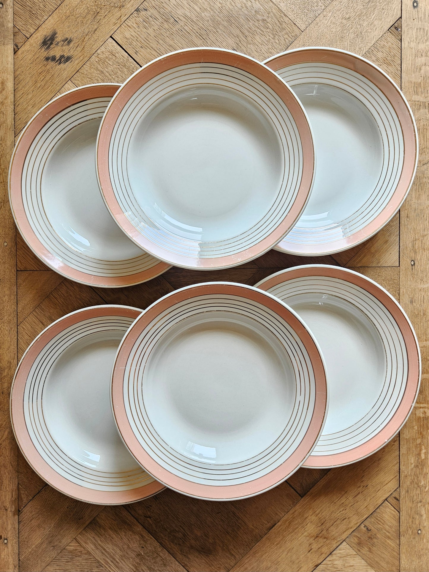 Assiettes creuses K&G Lunéville roses