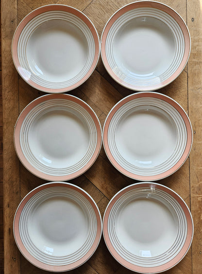 Assiettes creuses K&G Lunéville roses