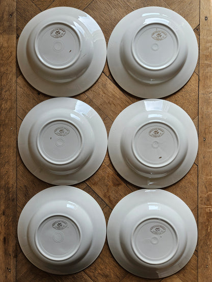 Assiettes creuses K&G Lunéville roses