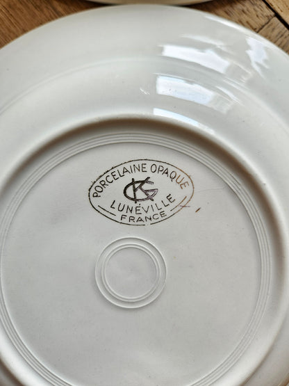 Assiettes creuses K&G Lunéville roses
