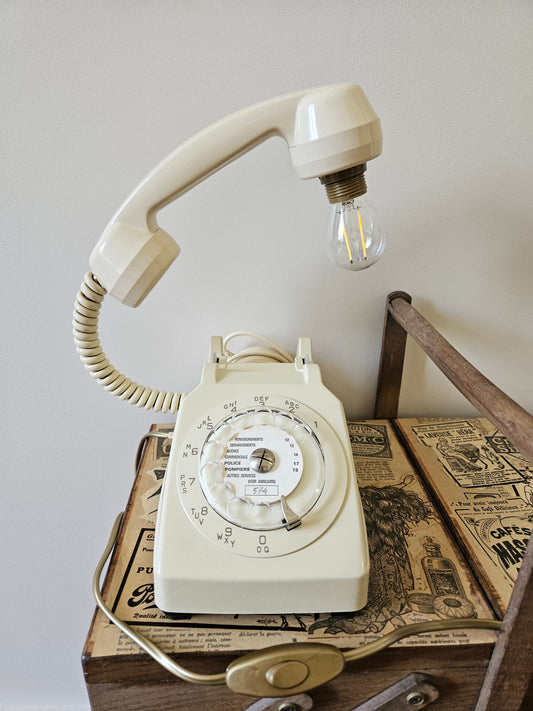 Lampe vintage BakéLight, crème