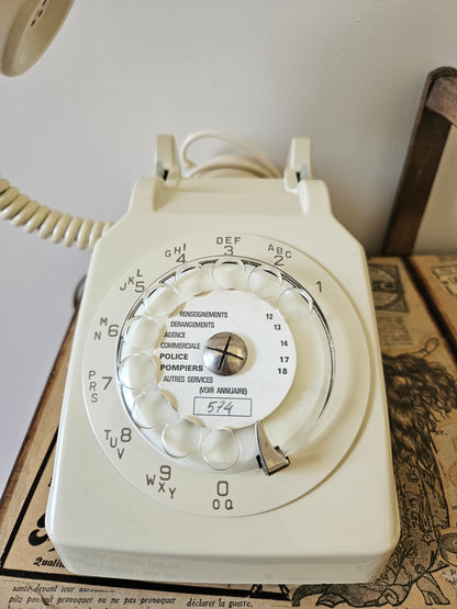 Lampe vintage BakéLight, crème