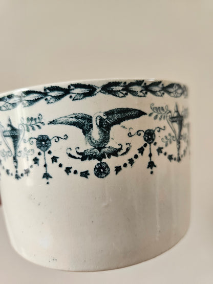Tasse ancienne terre de fer Badonviller Primerose