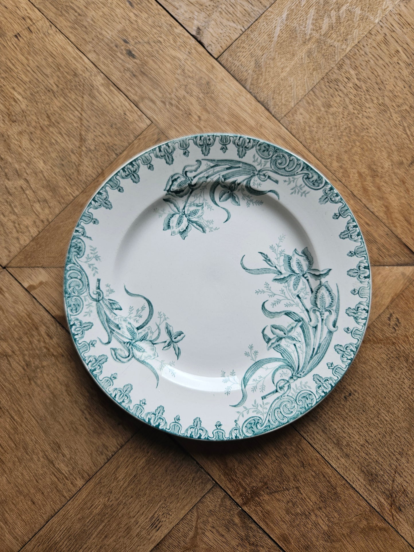 Assiette plate Sté Amandinoise, Iris