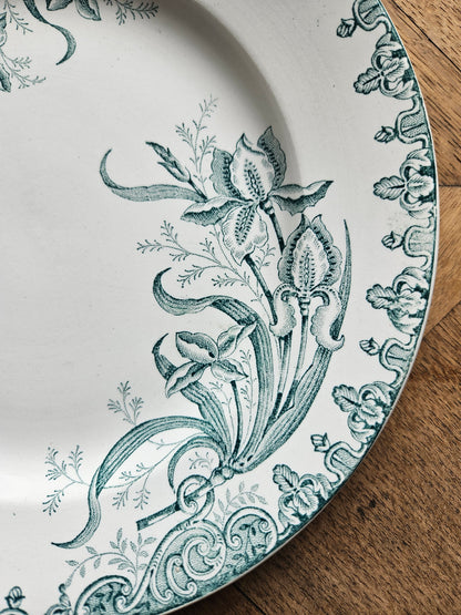 Assiette plate Sté Amandinoise, Iris
