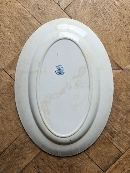 Plat ancien Badonviller Jasmin de Virginie terre de fer