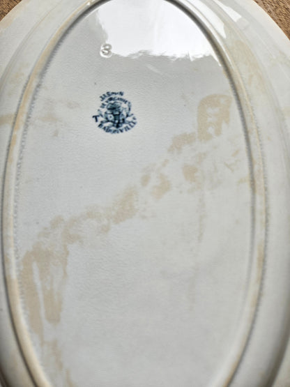 Plat ancien Badonviller Jasmin de Virginie terre de fer