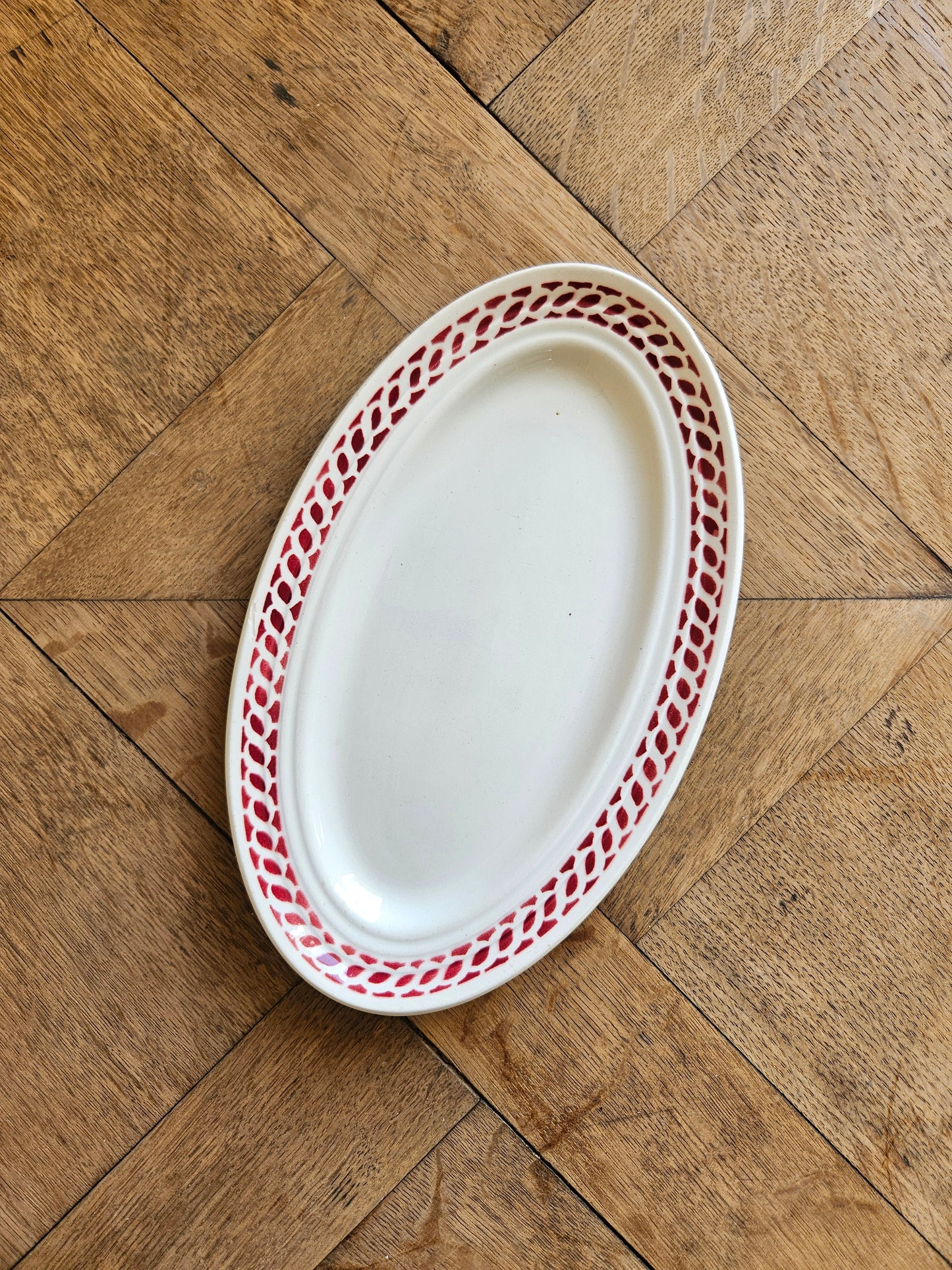 Ravier vintage Ceranord St Amand rouge