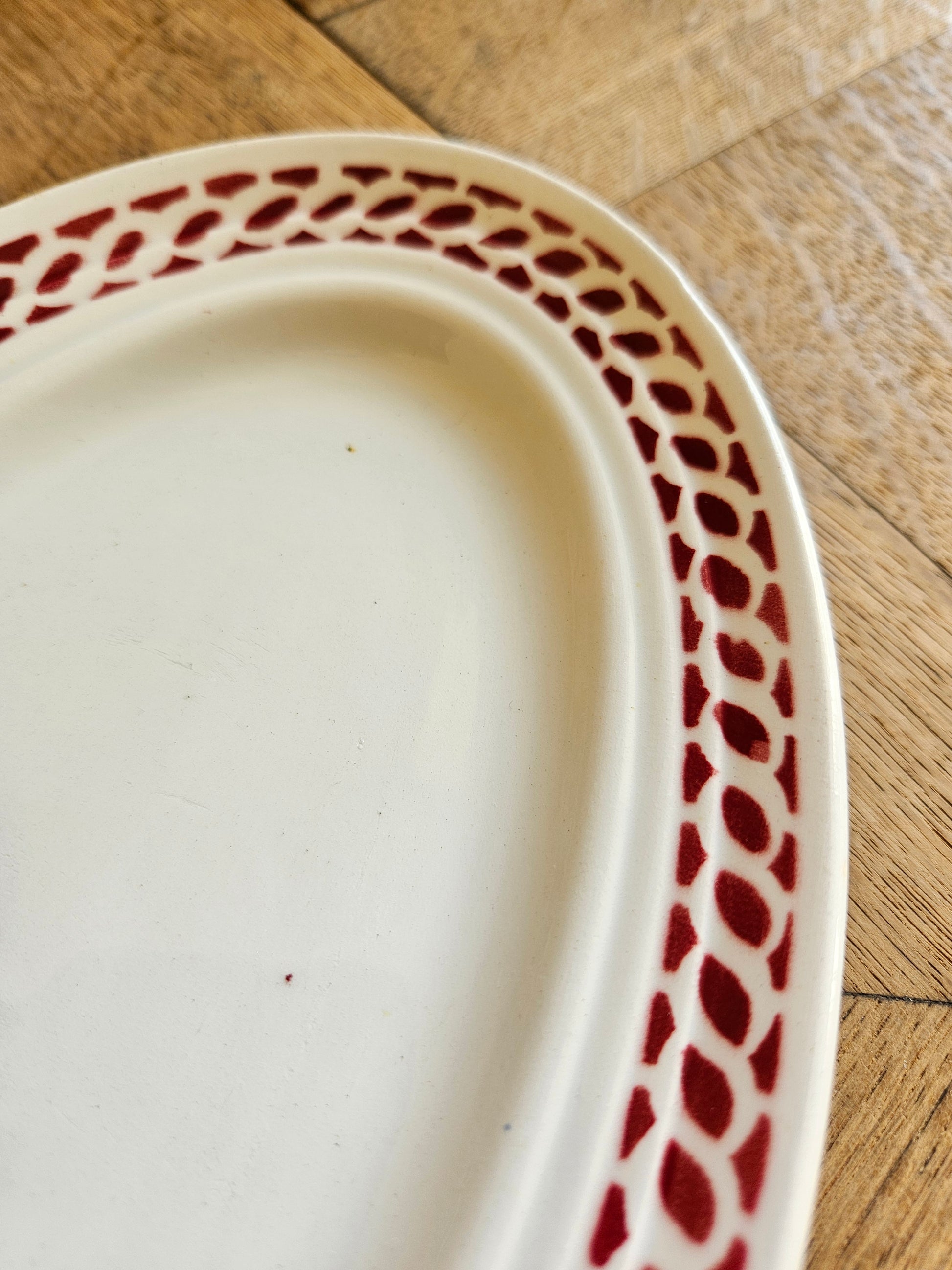 Ravier vintage Ceranord St Amand rouge