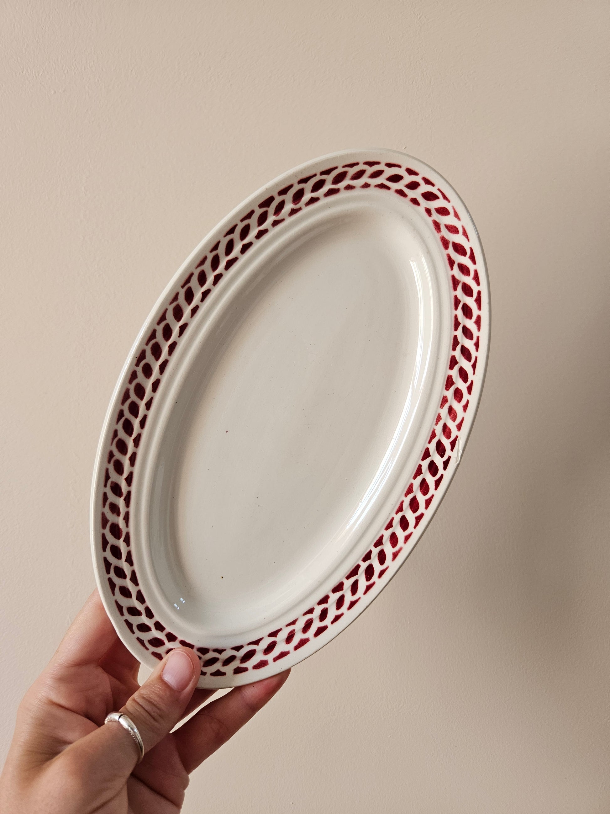 Ravier vintage Ceranord St Amand rouge