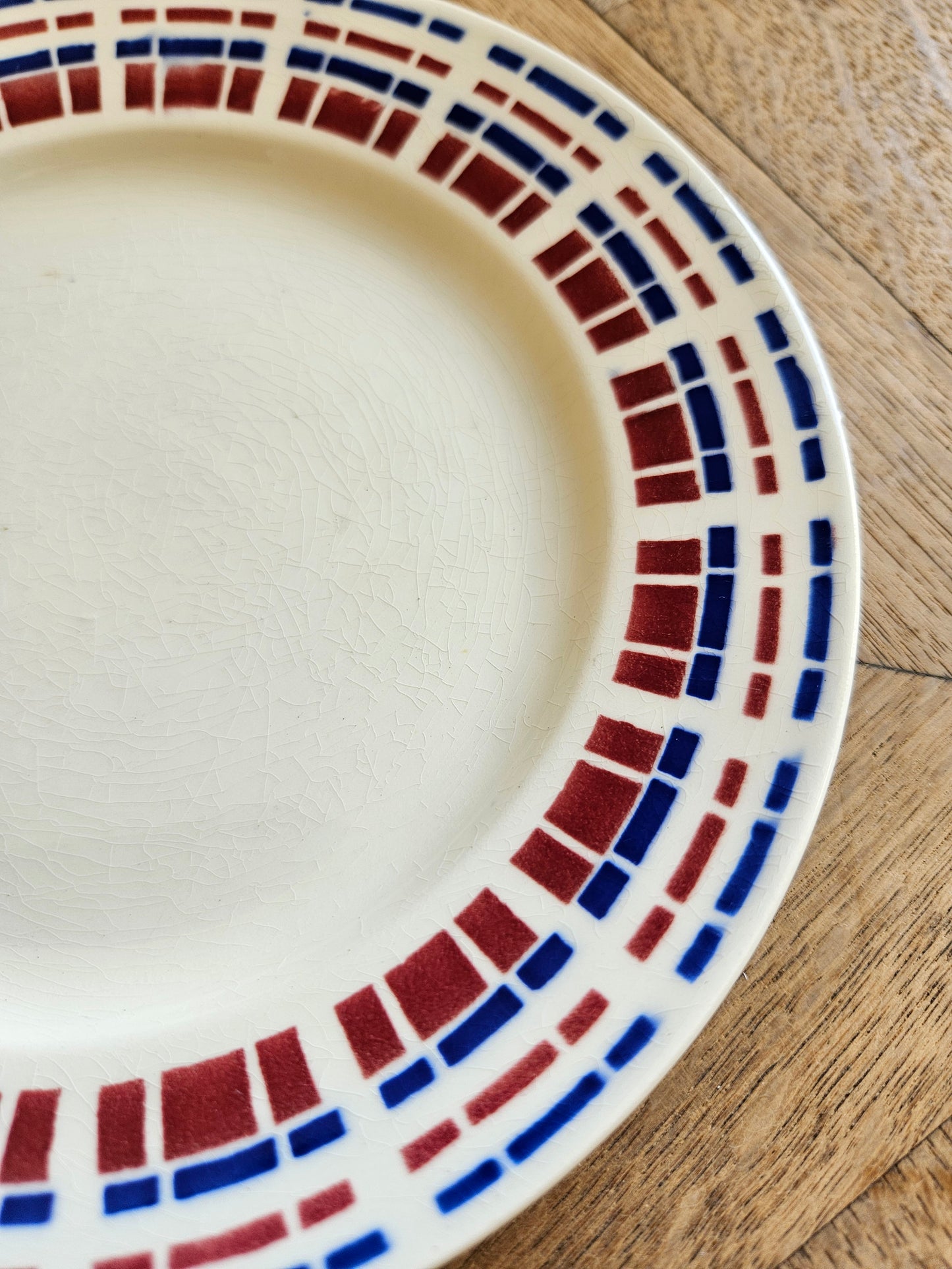 Assiettes à dessert vintage Badonviller, Ecossais