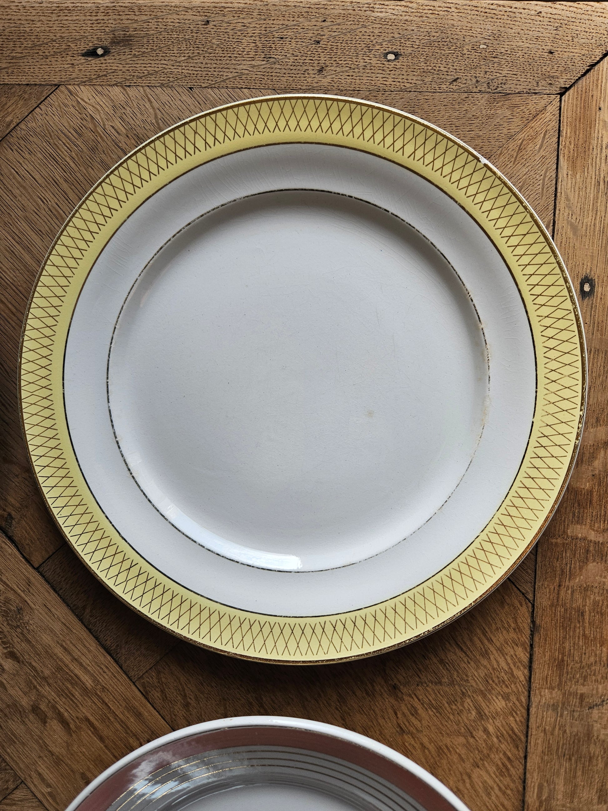Assiettes plates vintage dépareillées "Summer"