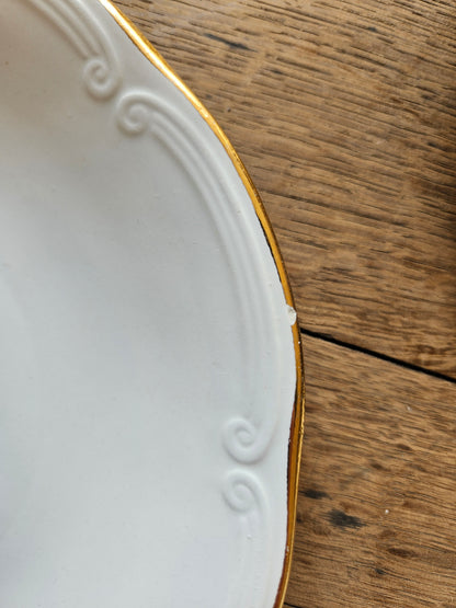 Assiettes plates vintage Gien, Fleurs de pêcher