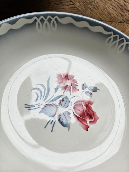 Assiettes calottes Digoin dépareillées Aquitania & Marinette