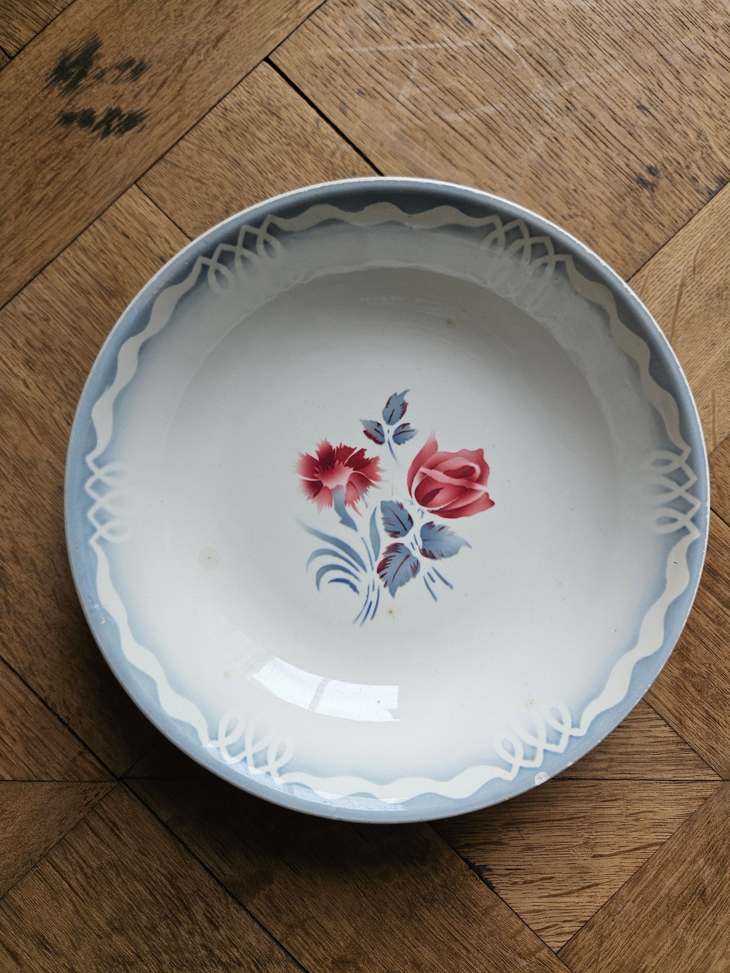 Assiettes calottes Digoin dépareillées Aquitania & Marinette