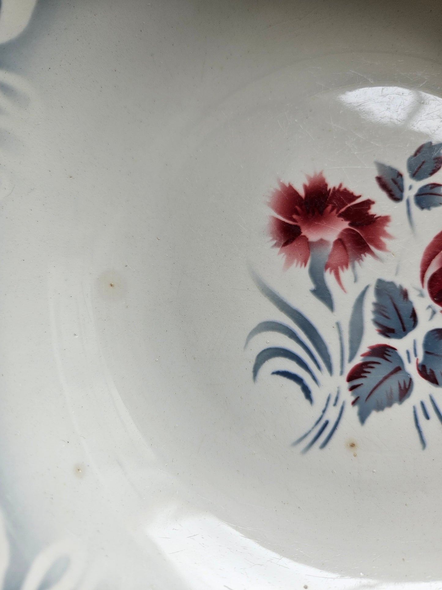 Assiettes calottes Digoin dépareillées Aquitania & Marinette