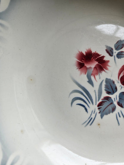 Assiettes calottes Digoin dépareillées Aquitania & Marinette