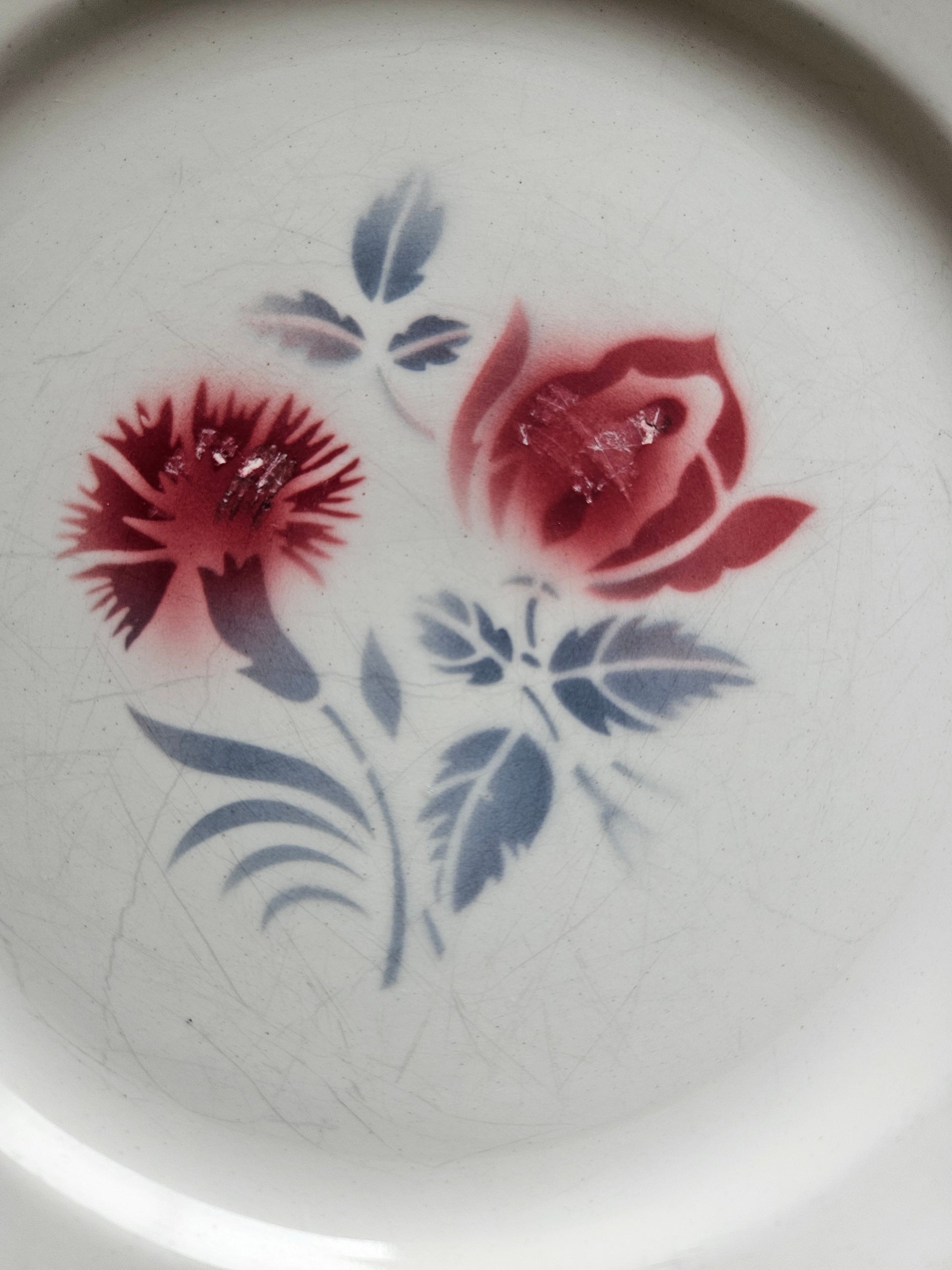 Assiettes plates rétro Moulin des Loups Comminges