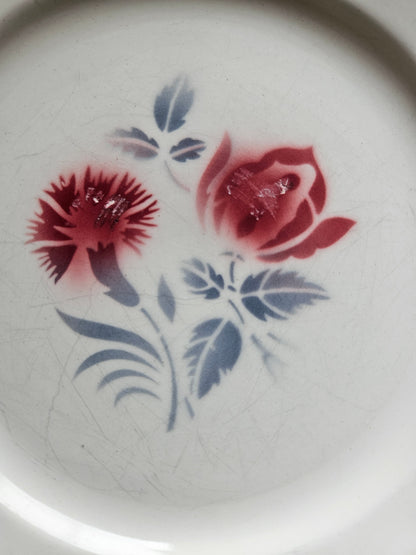 Assiettes plates rétro Moulin des Loups Comminges