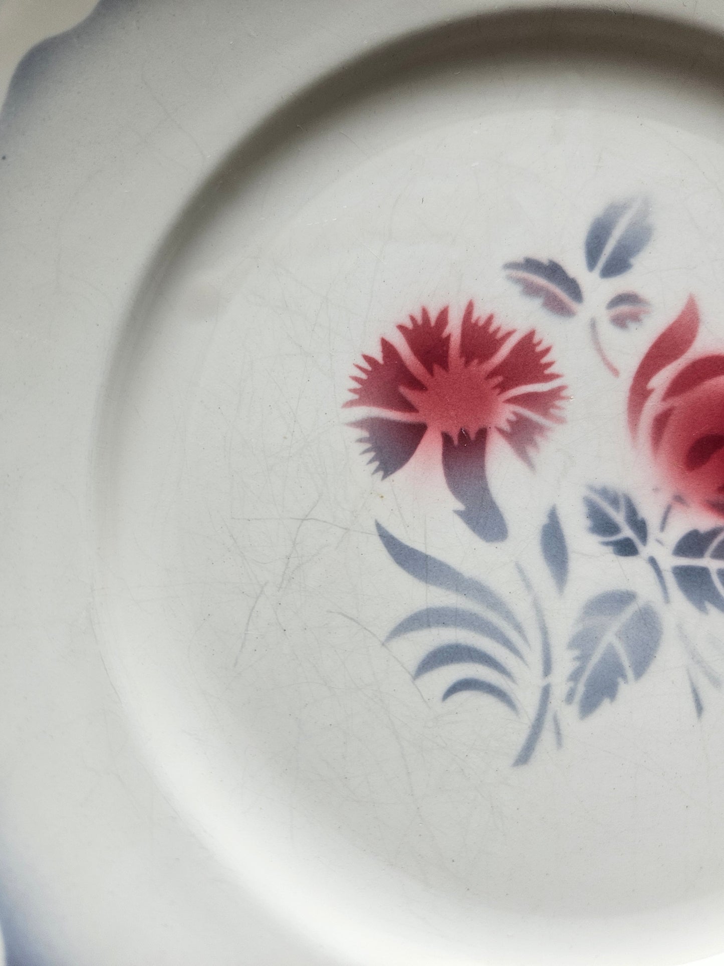 Assiettes plates vintage Moulin des Loups Comminges