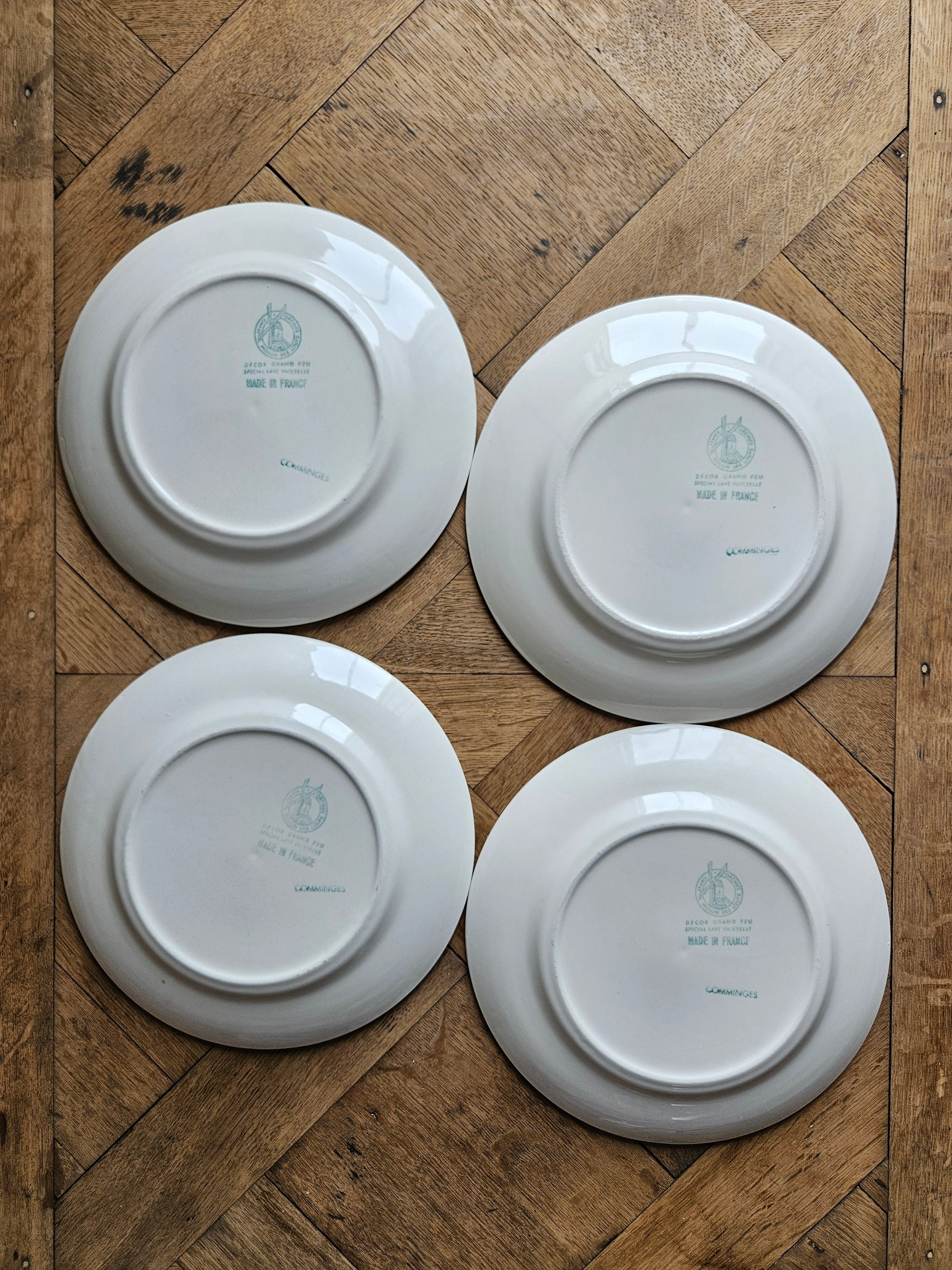 Assiettes plates vintage Moulin des Loups Comminges