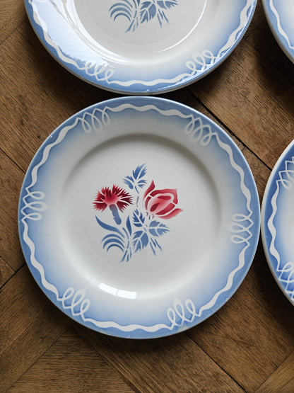 Assiettes à dessert vintage Digoin Juliette
