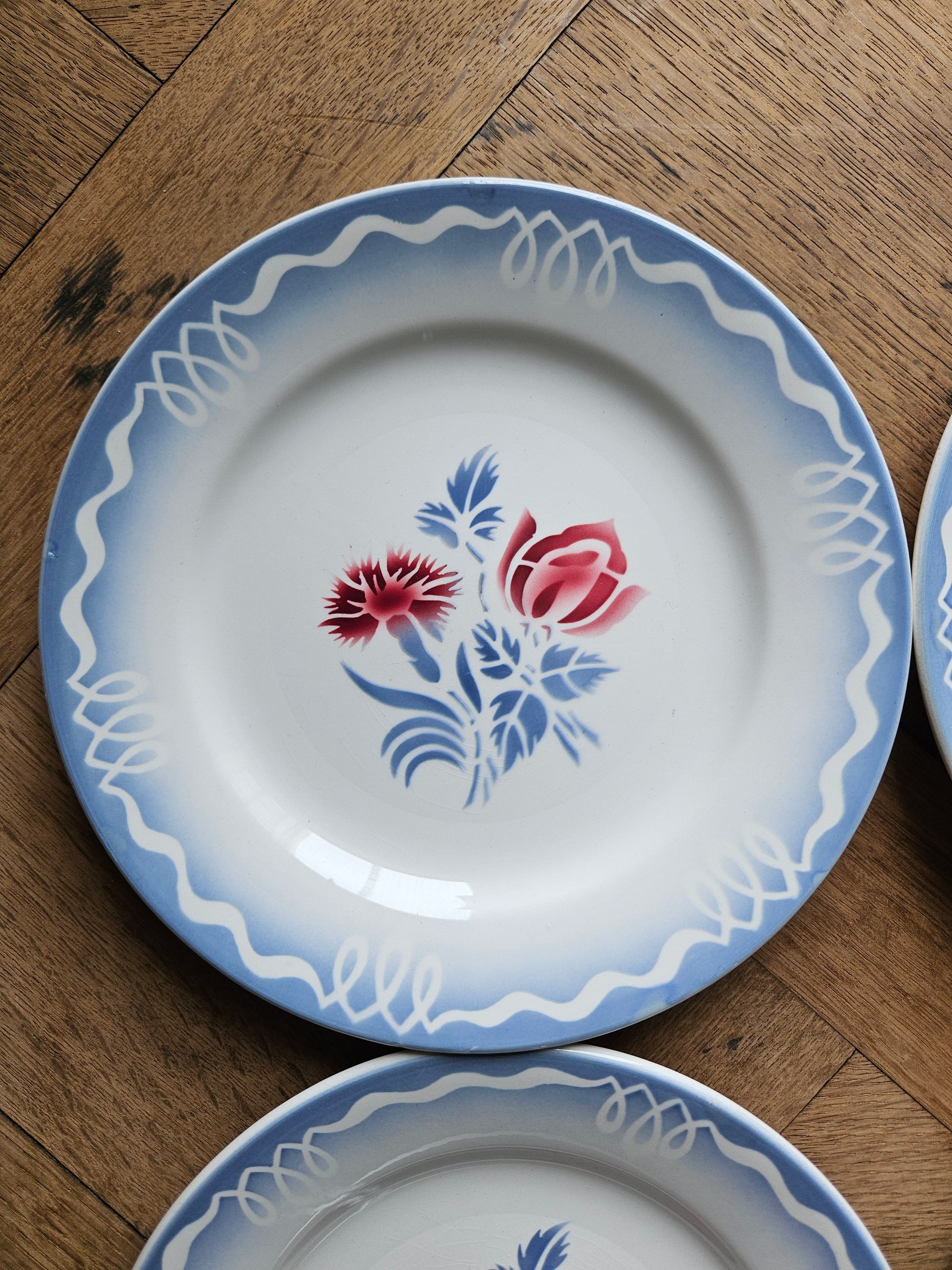 Assiettes à dessert vintage Digoin Juliette