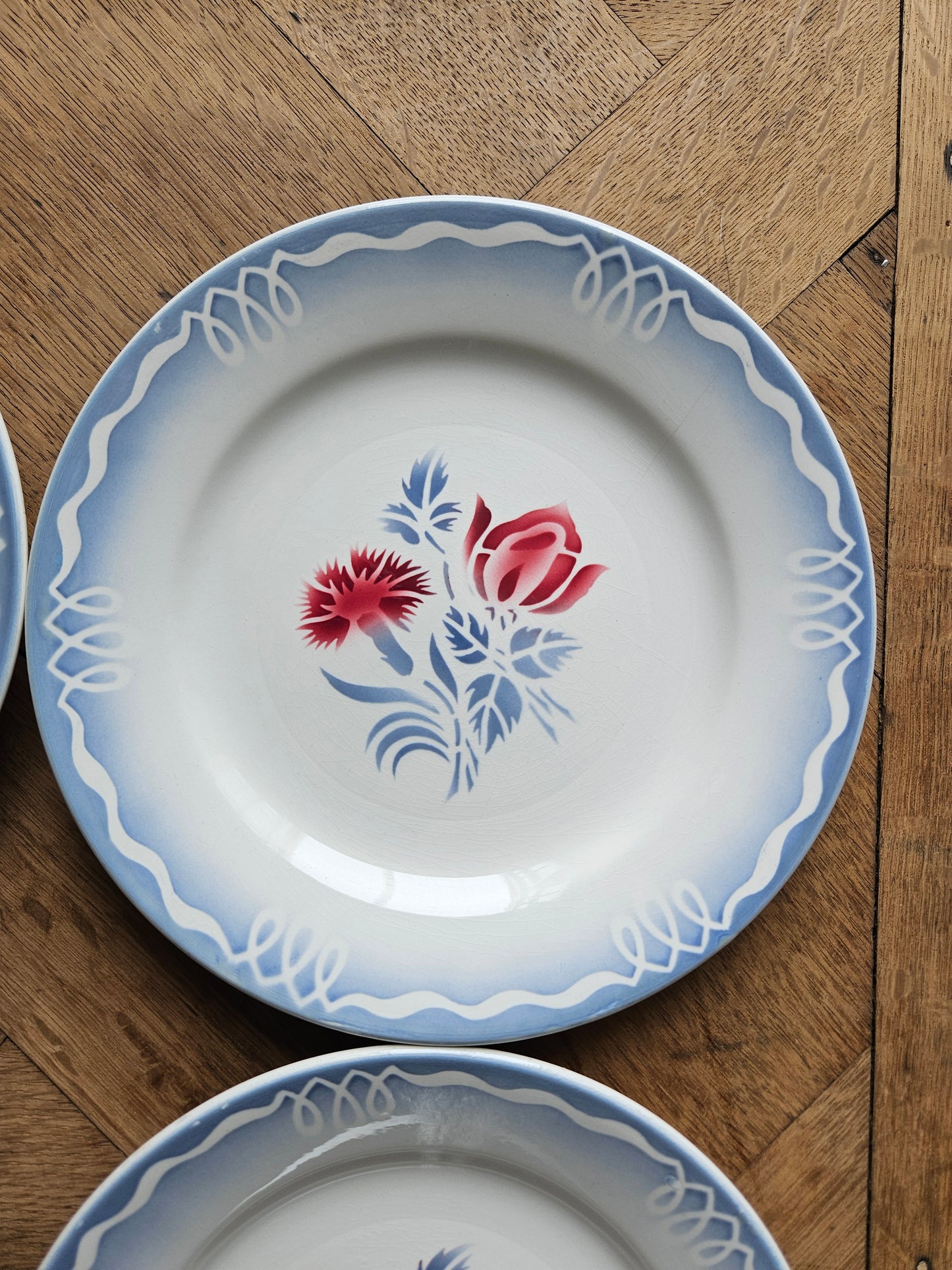 Assiettes à dessert vintage Digoin Juliette