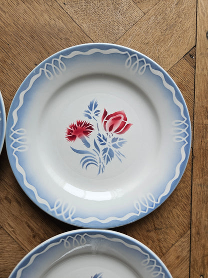 Assiettes à dessert vintage Digoin Juliette