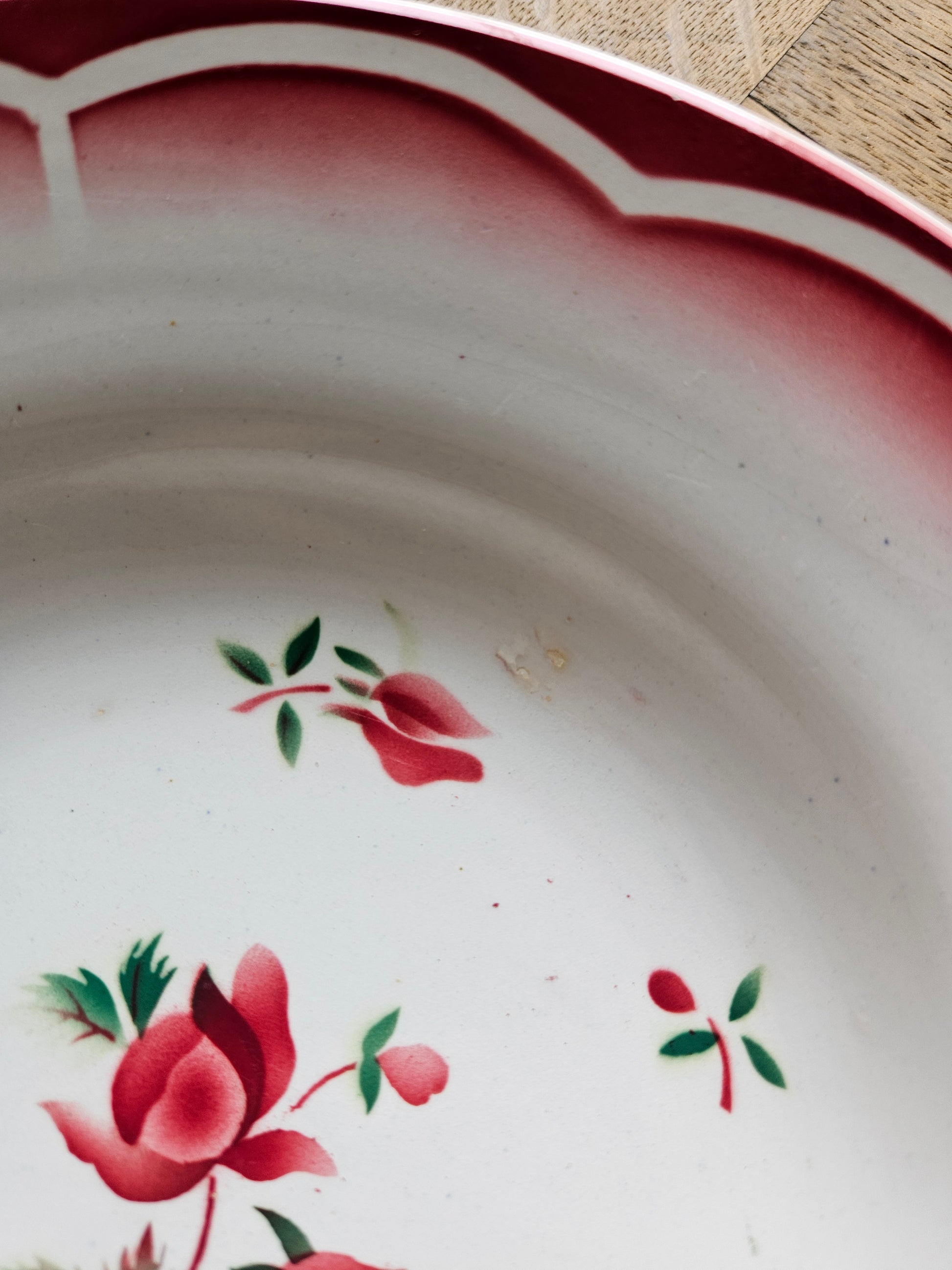 Assiettes creuses vintage dépareillées Digoin et Badonviller