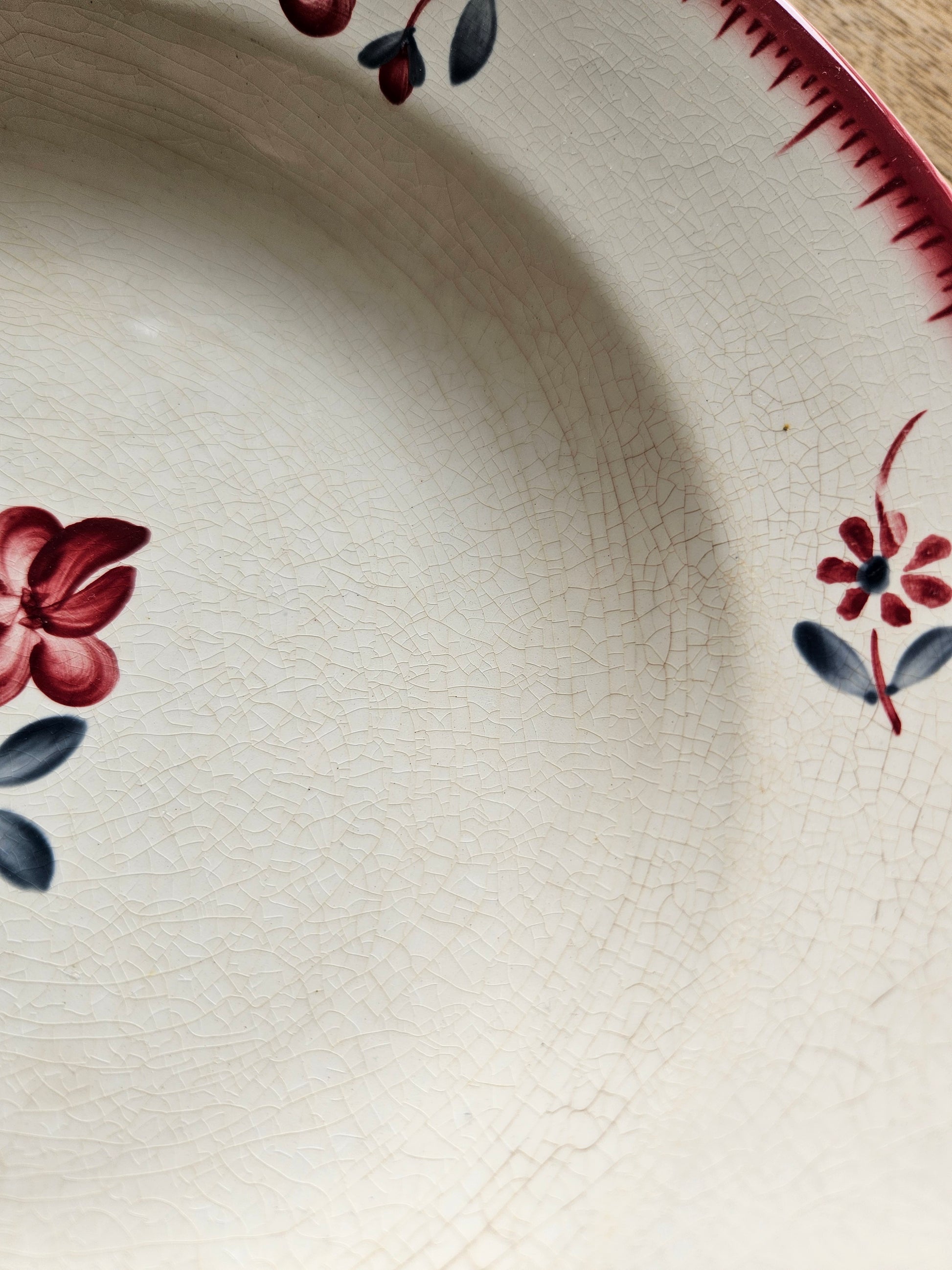 Assiettes creuses vintage dépareillées Digoin et Badonviller