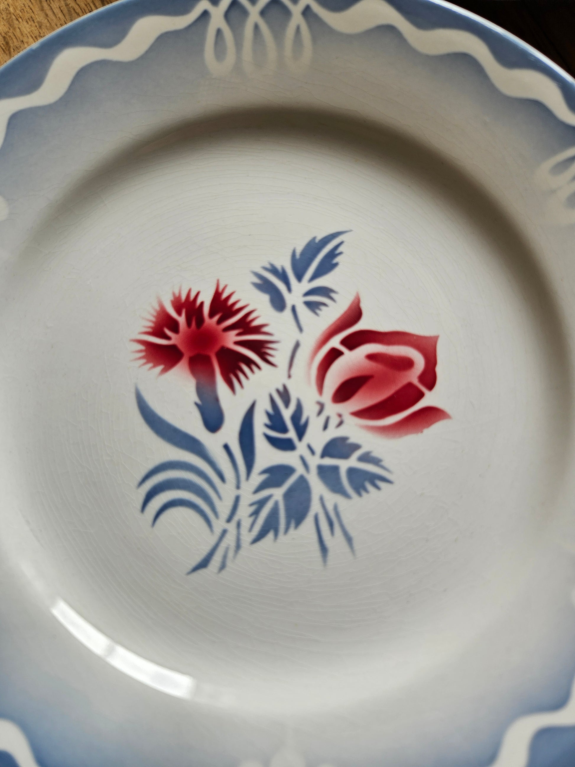 Assiettes à dessert vintage Digoin, Juliette