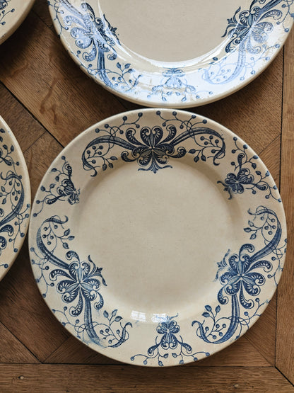 Assiettes plates anciennes Faïencerie de Lyon, Joconde