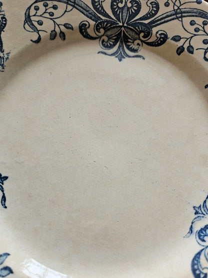 Assiettes plates anciennes Faïencerie de Lyon, Joconde