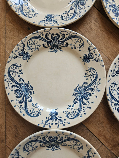 Assiettes plates anciennes Faïencerie de Lyon, Joconde