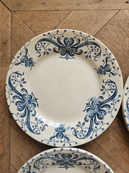 Assiettes plates anciennes Faïencerie de Lyon, Joconde
