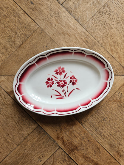 Ravier vintage Badonviller rouge