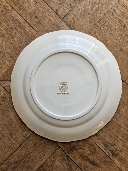 Plat rond vintage Ceranord St Amand Roseraie