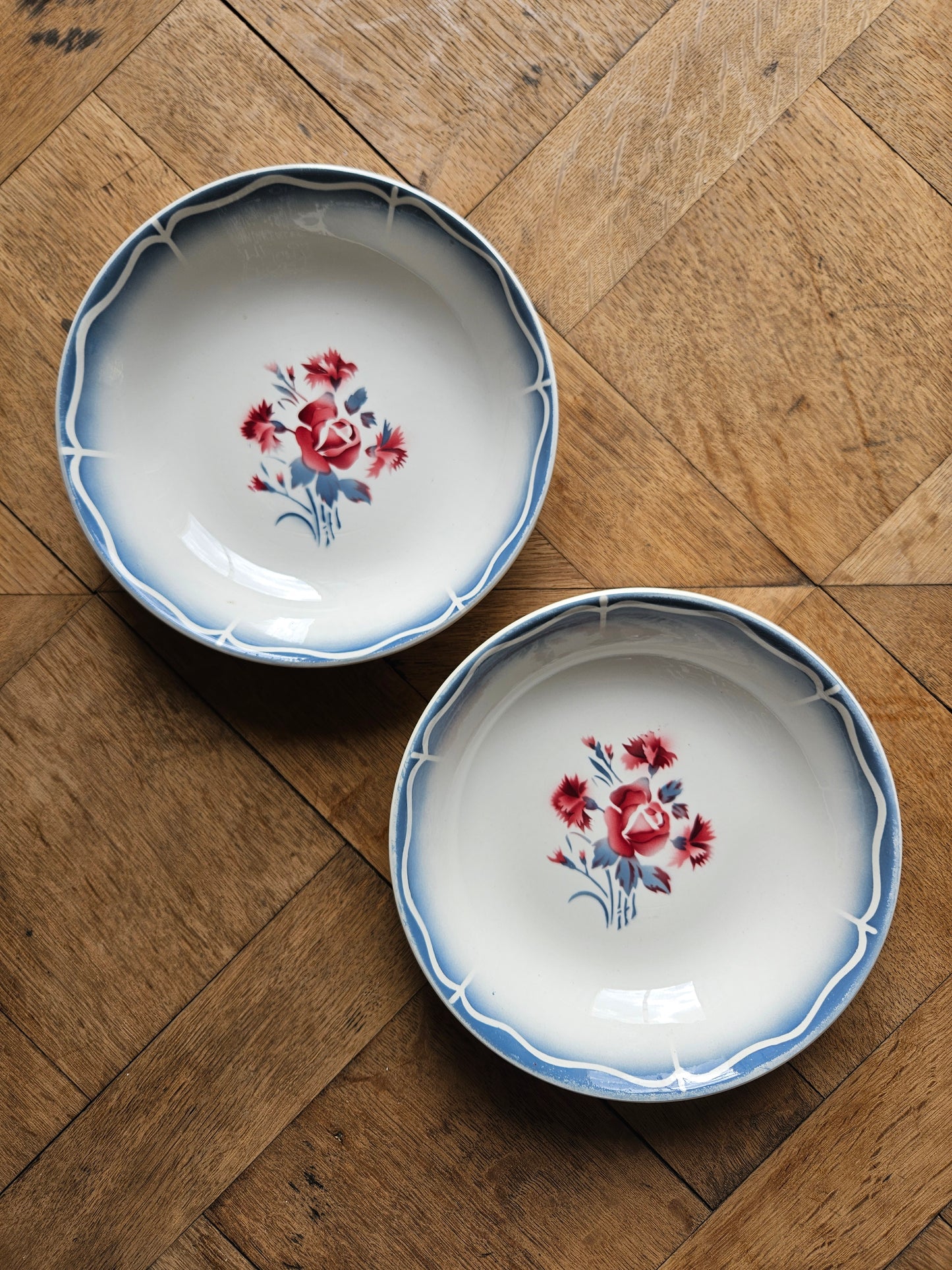 Assiettes calottes Digoin Nina Rosa